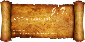 Jóna Tasziló névjegykártya